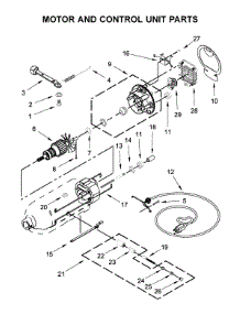 Motor And Control Unit Parts parts for Kitchenaid Stand Mixer 5KSM180RCAMB0 from AppliancePartsPros.com