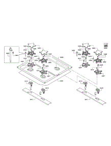Heat Shield / Burners parts for Thermador Range PRD48JDSGU/08 from AppliancePartsPros.com