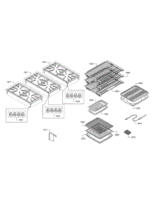 Grates / Racks parts for Thermador Range PRD48JDSGU/09 from AppliancePartsPros.com