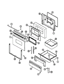 Door / Drawer (Serial Prefix 10) parts for Maytag Electric Range CRE9830BCR from AppliancePartsPros.com