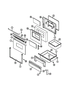 Door / Drawer (Serial Prefix 11) parts for Maytag Electric Range CRE9830BCR from AppliancePartsPros.com