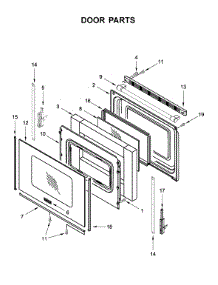 Door Parts parts for Maytag Electric Range MER6600FB2 from AppliancePartsPros.com
