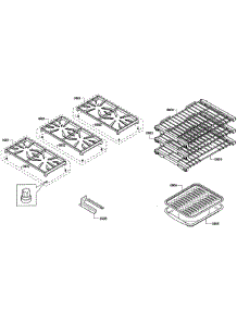 Grates / Shelfs parts for Thermador Range PRD366GHU/06 from AppliancePartsPros.com