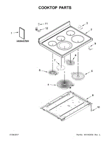 Cooktop Parts parts for Maytag Electric Range MER8700DS2 from AppliancePartsPros.com