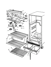 Shelves parts for Magic Chef Top-Mount Refrigerator RB17EN-1A/7C02A from AppliancePartsPros.com