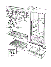 Fresh Food Compartment parts for Magic Chef Top-Mount Refrigerator RB17KA-0A-BG25A from AppliancePartsPros.com