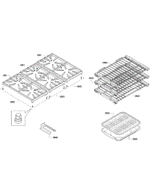 Grates / Shelfs parts for Thermador Range PRD366GHC/02 from AppliancePartsPros.com