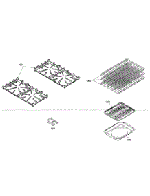 Racks parts for Thermador Range PRD364EDG04 from AppliancePartsPros.com