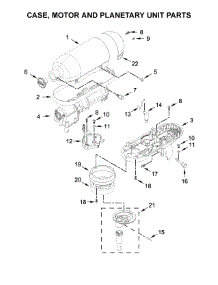 Case, Motor And Planetary Unit Parts parts for Kitchenaid Stand Mixer KSM3316XAV0 from AppliancePartsPros.com
