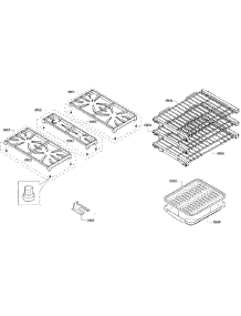 Grates / Shelfs parts for Thermador Range PRD304GHC/06 from AppliancePartsPros.com