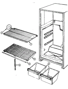 Shelves & Accessories (Rb151pfa / Dg13c) (Rb151pfw / Dg11c) (Rb151plfa / Dg14c) (Rb151plfw / Dg12c) parts for Magic Chef Top-Mount Refrigerator RB151PFW/DG13C from AppliancePartsPros.com