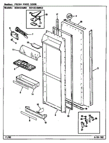 Fresh Food Door parts for Maytag Refrigerator BDNS24M92/CP86A from AppliancePartsPros.com