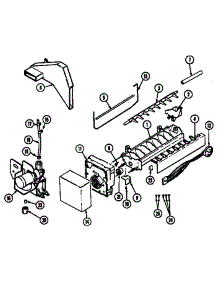 Ice Maker Kit (Rb151pfa / Dg13c) (Rb151pfw / Dg11c) (Rb151plfa / Dg14c) (Rb151plfw / Dg12c) parts for Magic Chef Top-Mount Refrigerator RB151PFW/DG13C from AppliancePartsPros.com
