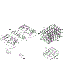 Grates / Shelfs parts for Thermador Range PRD304GHU/04 from AppliancePartsPros.com