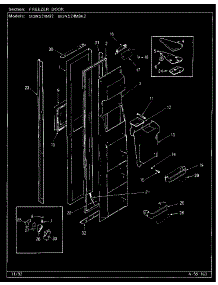 Freezer Door parts for Maytag Refrigerator BDNS24M92/CP86A from AppliancePartsPros.com