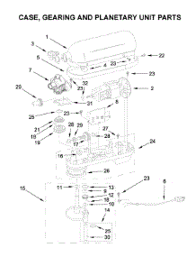 Case, Gearing And Planetary Unit Parts parts for Kitchenaid Stand Mixer KV25G0XIC5 from AppliancePartsPros.com