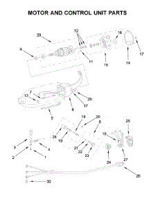 Motor And Control Unit Parts parts for Kitchenaid Stand Mixer 5KSM45BSL4 from AppliancePartsPros.com