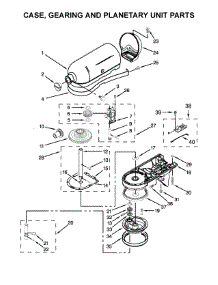 Case, Gearing And Planetary Unit Parts parts for Kitchenaid Stand Mixer 5KSM175PSIPT4 from AppliancePartsPros.com