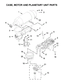 Case, Motor And Planetary Unit Parts parts for Kitchenaid Stand Mixer 5KSM3311XBER0 from AppliancePartsPros.com