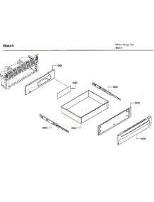 Drawer parts for Bosch Range HDI7032U/05 from AppliancePartsPros.com