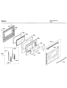 Door parts for Bosch Range HDI7032U/05 from AppliancePartsPros.com