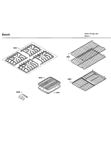 Rack parts for Bosch Range HDI7032U/05 from AppliancePartsPros.com
