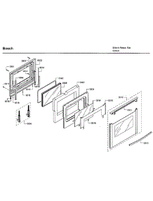 Door parts for Bosch Range HDI7282U/06 from AppliancePartsPros.com