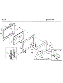 Door parts for Bosch Electric Range HII8055U/01 from AppliancePartsPros.com