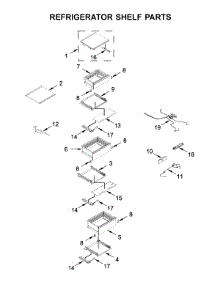 Refrigerator Shelf Parts parts for Jenn-Air Side-By-Side Refrigerator JBRFL36IGX00 from AppliancePartsPros.com