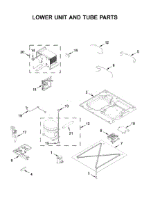 Lower Unit And Tube Parts parts for Jenn-Air Side-By-Side Refrigerator JBRFL36IGX00 from AppliancePartsPros.com