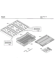 Grid / Shelfs parts for Bosch Gas Range HGIP054UC/06 from AppliancePartsPros.com