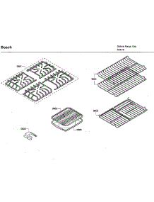 Rack parts for Bosch Range HDI7032U/04 from AppliancePartsPros.com