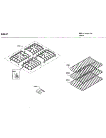 Grill And Rack Asy parts for Bosch Range HDI7032U/06 from AppliancePartsPros.com
