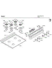 Cooktop Asy parts for Bosch Range HDI7032U/06 from AppliancePartsPros.com