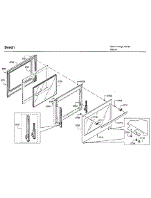 Door parts for Bosch Electric Range HIIP054U/06 from AppliancePartsPros.com