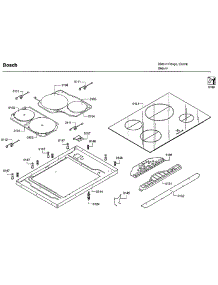 Top Assy parts for Bosch Electric Range HIIP054U/06 from AppliancePartsPros.com