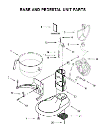 Base And Pedestal Unit Parts parts for Kitchenaid Stand Mixer 3KSM6583TER0 from AppliancePartsPros.com