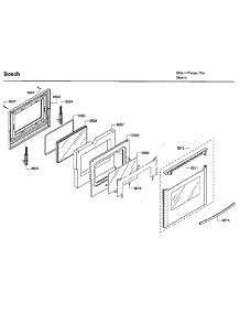 Door parts for Bosch Range HDI7282U/04 from AppliancePartsPros.com