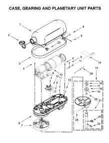 Case, Gearing And Planetary Unit Parts parts for Kitchenaid Stand Mixer 3KSM6583TGU0 from AppliancePartsPros.com