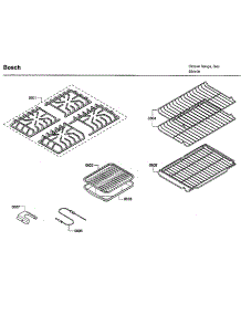 Grate / Shelfs parts for Bosch Range HDI7282U/04 from AppliancePartsPros.com
