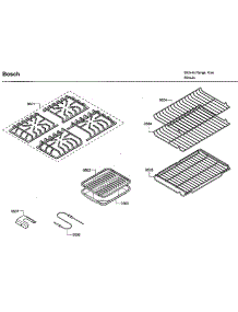 Grate / Shelfs parts for Bosch Range HDI7282U/05 from AppliancePartsPros.com