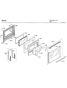 Door parts for Bosch Range HDI7282U/05 from AppliancePartsPros.com