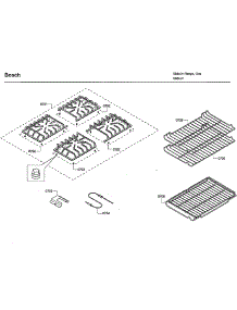 Grate / Shelfs parts for Bosch Range HDI7282U/08 from AppliancePartsPros.com