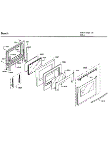 Door parts for Bosch Range HDI7282U/08 from AppliancePartsPros.com