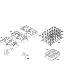Grates / Shelfs parts for Thermador Range PRD366GHC/03 from AppliancePartsPros.com