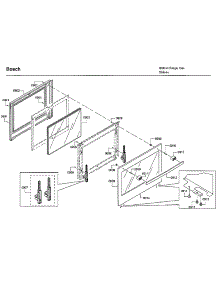 Door parts for Bosch Gas Range HGI8054UC/07 from AppliancePartsPros.com