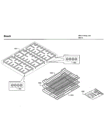 Grid / Shelfs parts for Bosch Gas Range HGI8054UC/07 from AppliancePartsPros.com