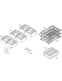 Grates / Shelfs parts for Thermador Range PRD366GHC/04 from AppliancePartsPros.com
