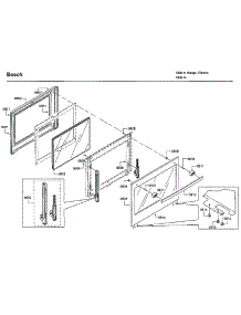 Door parts for Bosch Electric Range HEIP054U/06 from AppliancePartsPros.com