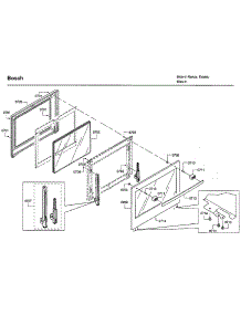 Door parts for Bosch Electric Range HIIP054U/05 from AppliancePartsPros.com
